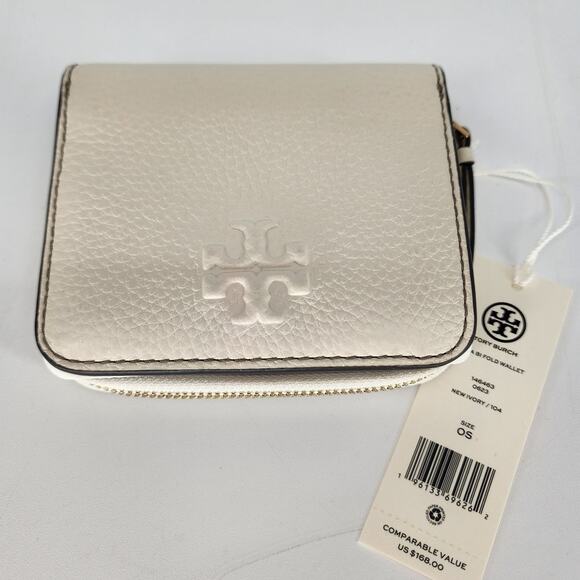 Tory Burch Thea New Ivory Bi-Fold Wallet